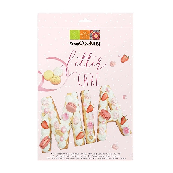 Set 26 de buc Sabloane pentru tort -LITERE-19 cm-Scrapcooking