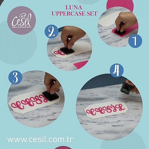 Set 28 decupatoare litere Majuscule/Uppercase - Cesil Luna