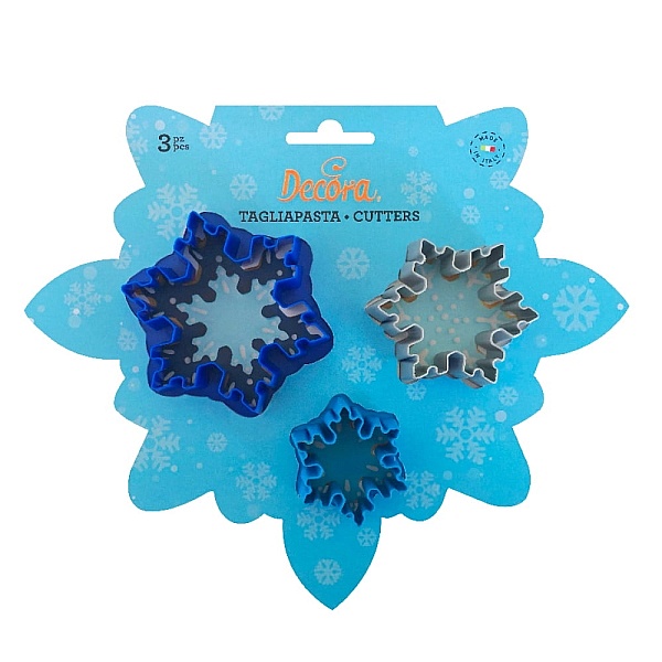Set 3 buc Decupatoare din plastic-Frozen Star- 7 &ndash; 5 &ndash; 4cm- Decora