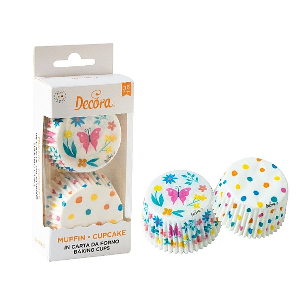 Set 36 forme briose - Pirottini Farfalla -&oslash; 50 x 32 h mm - Decora
