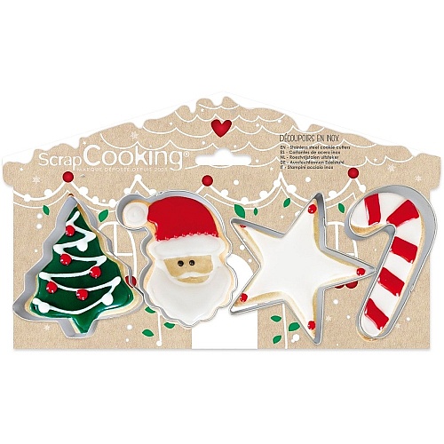 Set 4 decupatoare Craciun &ndash; Scrapcooking