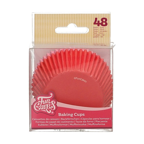 Set 48 forme de copt briose Rosu si Roz &ndash; Funcakes