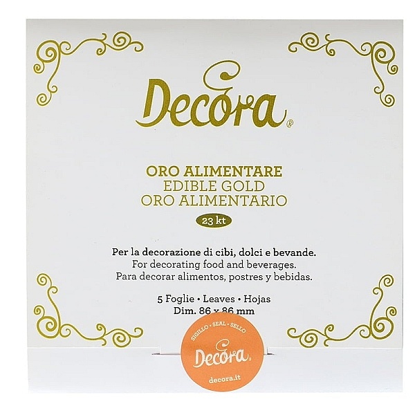 Set 5 foițe de aur comestibile - Decora