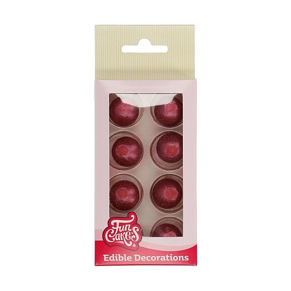 Set 8 buc Decor din ciocolata -RUBY -2 cm &Oslash;-Funcakes