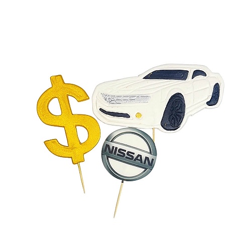  Set decor comestibil - "Business alb 2D" - Anyta Cooking 
