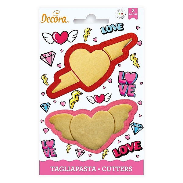 Set decupator Love-10 x 5 x 2,2 cm-Decora