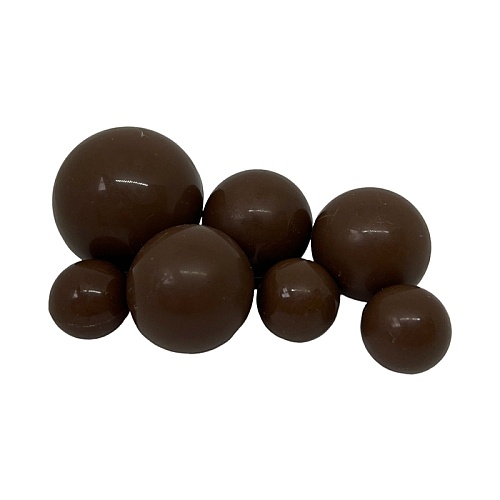 Sfere comestibile maro &ndash; set  7 buc pentru decorarea deserturilor &ndash; Anyta Cooking
