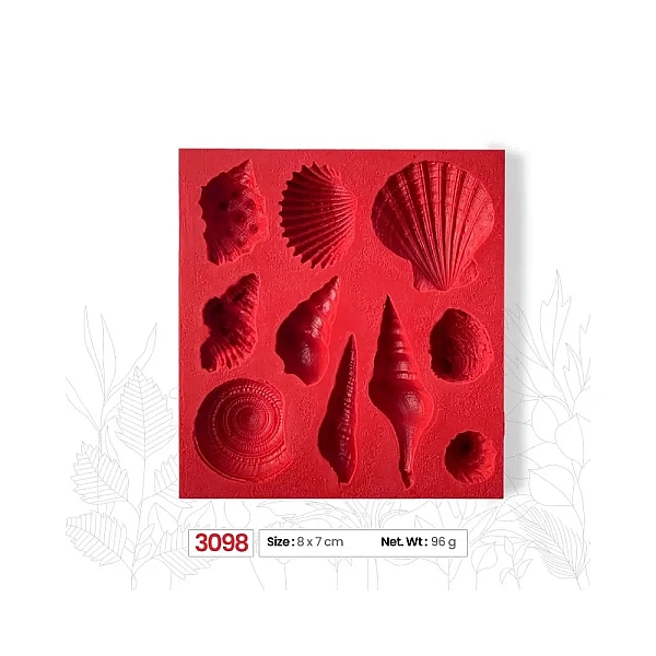 Mulaj din silicon cu Scoici (M3098) - Anyta Cooking