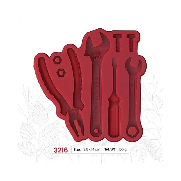 Mulaj din silicon cu Unelte (M3216) - 13,5 x 14cm - Anyta Cooking