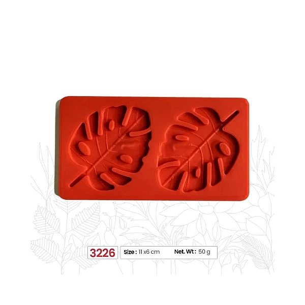 Mulaj din silicon Frunze tropicale (M3226) - 11 x 6cm - Anyta Cooking