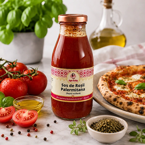 Sos de rosii 100% natural Palermitana cu ulei de maslinie - 250g - Anyta Cooking