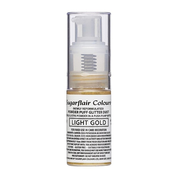 Spray cu Pompita &ndash; LIGHT GOLD/AURIU DESCHIS &ndash; 10 G &ndash; Sugarflair