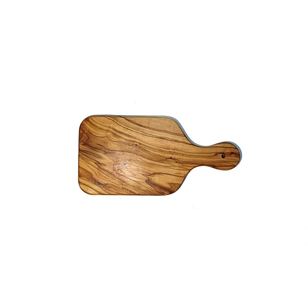 Tocător din Lemn de Măslin cu M&acirc;ner - Platou de Servire Mediteranean - 32 x 16 x 2 cm