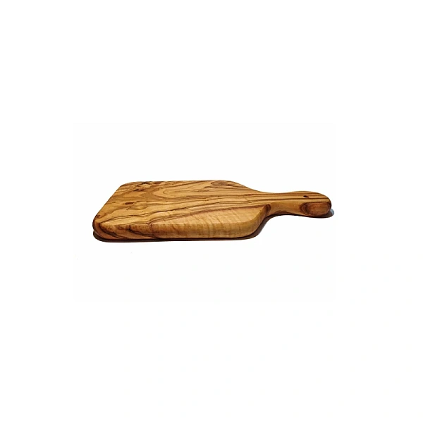 Tocător din Lemn de Măslin cu M&acirc;ner - Platou de Servire Mediteranean - 32 x 16 x 2 cm
