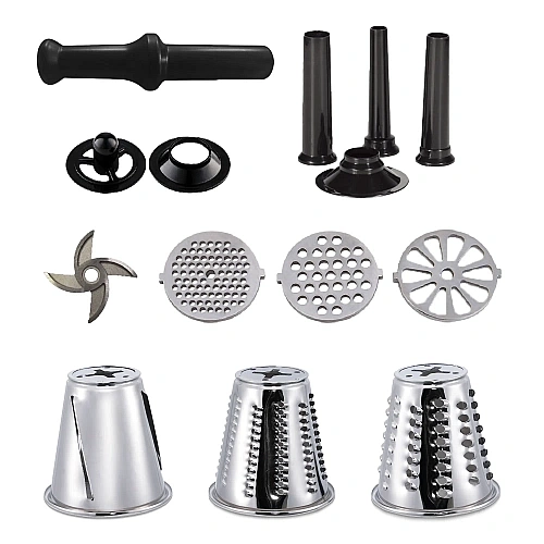 Mașină Multifuncțională de Tocat 4in1 - Carne, Roșii, C&acirc;rnați, Răzuit și Feliat - 2000W, Angrenaje Metalice, 1,8 kg/min -Anyta Cooking