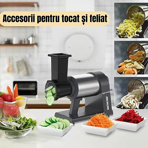 Mașină Multifuncțională de Tocat 4in1 - Carne, Roșii, C&acirc;rnați, Răzuit și Feliat - 2000W, Angrenaje Metalice, 1,8 kg/min -Anyta Cooking