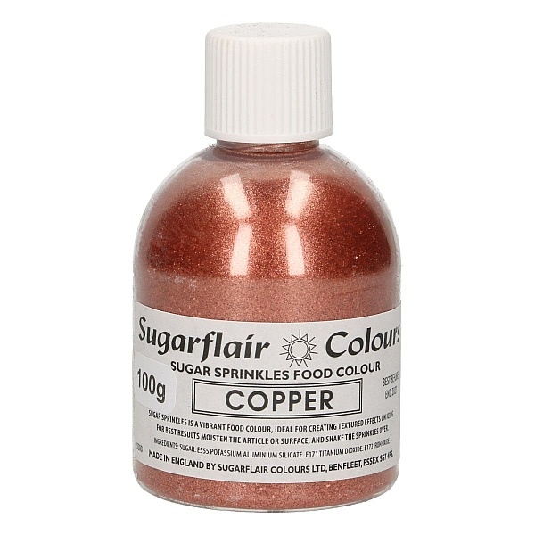 Zahar Fin Sclipicios -100 GR &ndash; COPPER / Cupru &ndash; Sugarflair