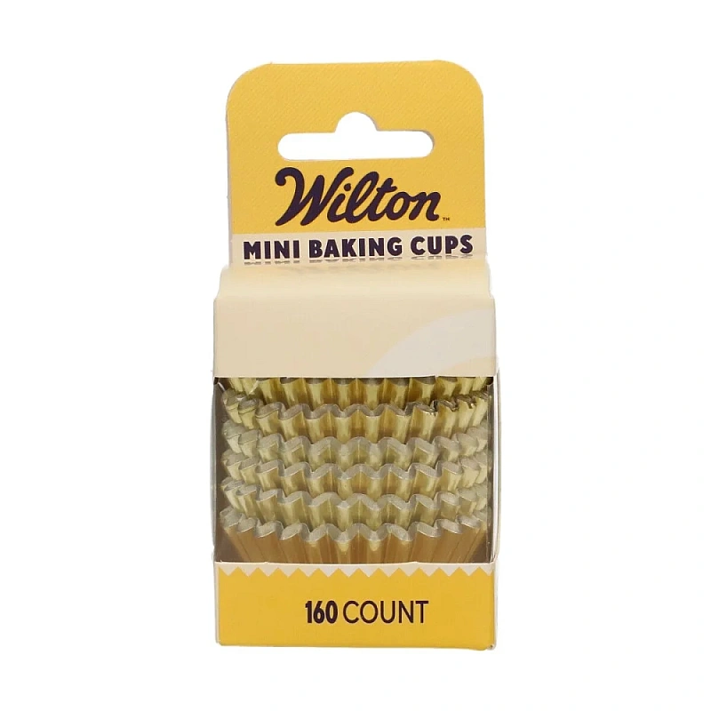 Forme de copt metalice aurii mini &ndash; set 160 bucăți &ndash; Wilton