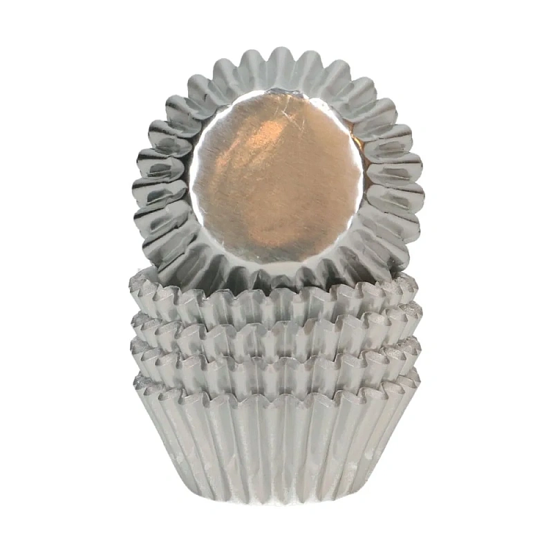 Forme de copt metalice argintii mini &ndash; set 160 bucăți &ndash; Wilton