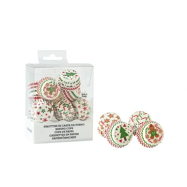 Set 200 hartii de copt Cupcake &oslash; 27 x 17 h mm - Craciun - Decora