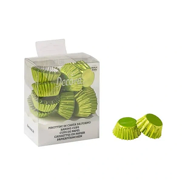 Set 180 hartii de copt Cupcake &oslash; 27 x 17 h mm -  Verde - Decora