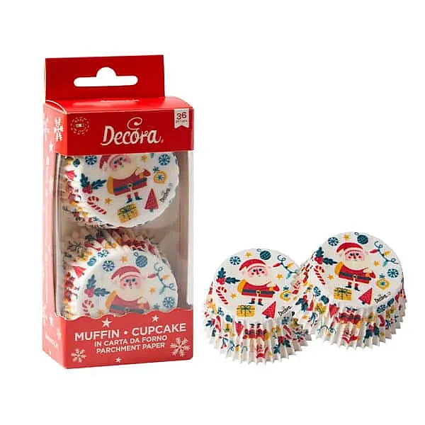 Set 36 hartii de copt Cupcake &oslash; 50 x 30 h mm - Mos Nicolae - Decora