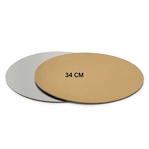 Disc Tort - AURIU/ARGINTIU- &Oslash; 34CM - cu 3 mm grosime - Decora
