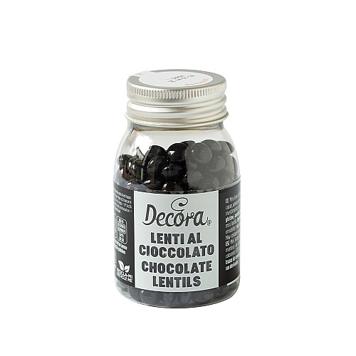 Decor din ciocolata cu lapte - NEGRU - 80 g - ⌀ 10 mm - Decora