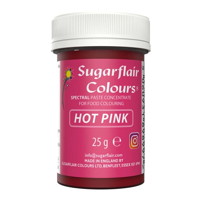 Colorant Alimentar Gel &ndash; HOT PINK / ROZ APRINS  25 G - Sugarflair 