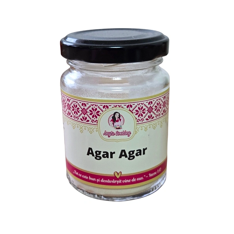 Agar Agar 100% natural 40g &ndash; Gelifiant vegetal pentru deserturi &ndash; Anyta Cooking
