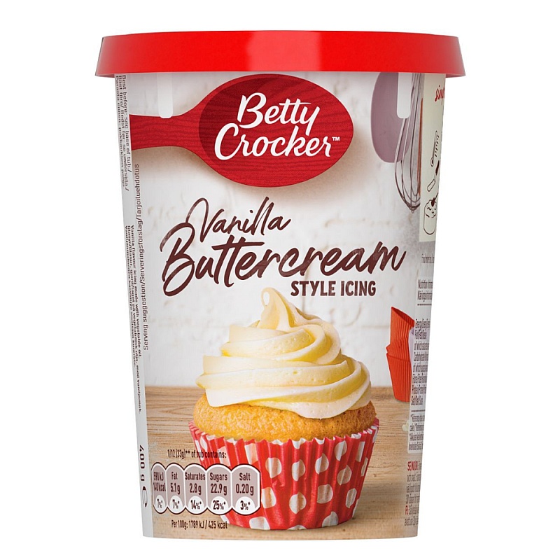 Glazură de unt cu vanilie - 400g - Betty Crocker 