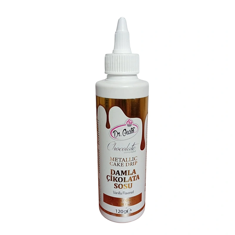 Glazura de ciocolata - Cake Drip - AURIU METALIZAT - 120g - Dr Gusto