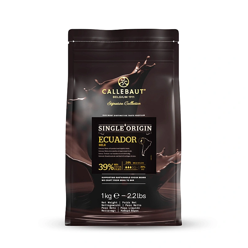 Ciocolată LAPTE Premium - VELVET ECUADOR - cacao 39% - 1kg - Cacao Barry&reg; 