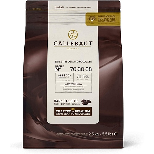Ciocolata Neagra 70.5% Recipe 70-30-38, 2,5kg - Callebaut&reg; - Anyta Cooking