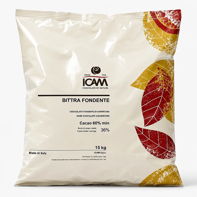 Ciocolata neagra banuti Bittra 60% - 15KG - ICAM (fara gluten)