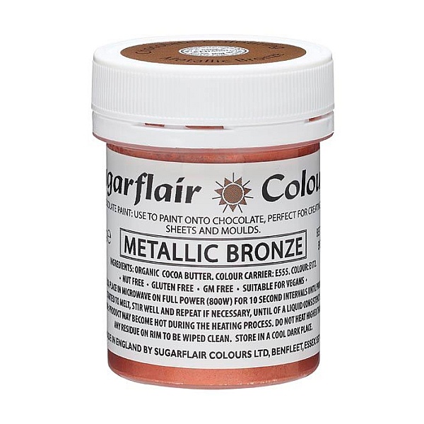 Colorant alimentar ciocolată-Metallic Bronze-35g-Sugarflair - Anyta Cooking