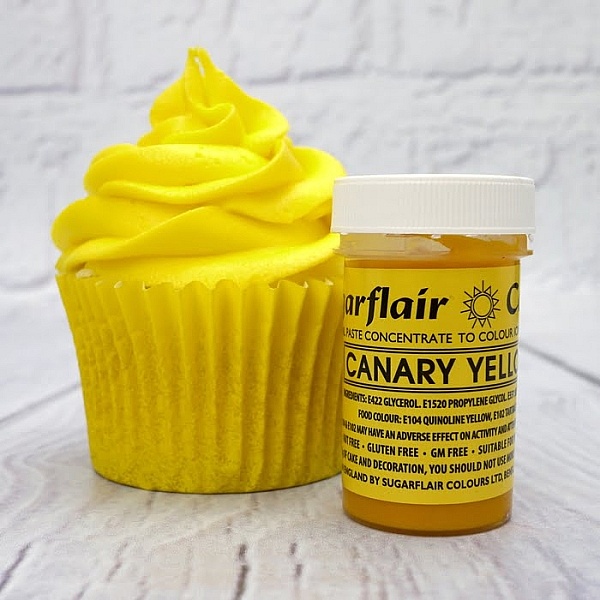 Colorant Alimentar Gel CANARY YELLOW / Galben Aprins &ndash; 25 G &ndash; Sugarflair - Anyta Cooking
