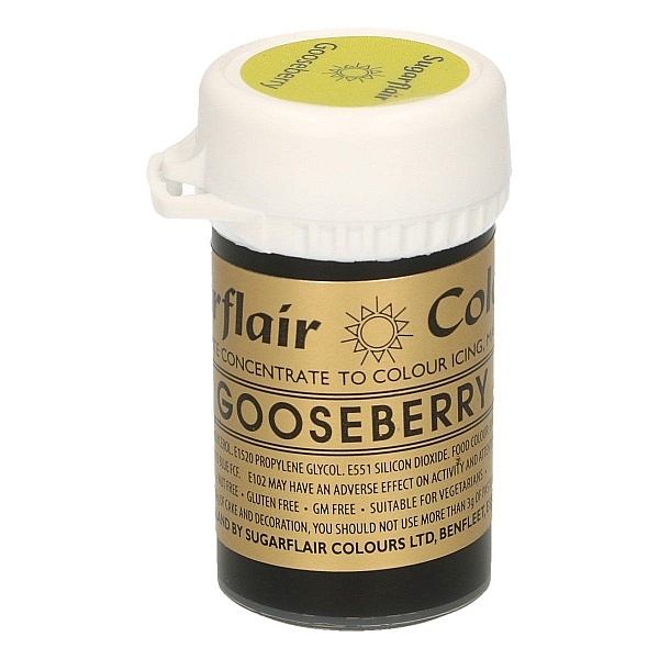 Colorant Alimentar Gel GOOSEBERRY / Agrisa &ndash; 25 G &ndash; Sugarflair - Anyta Cooking