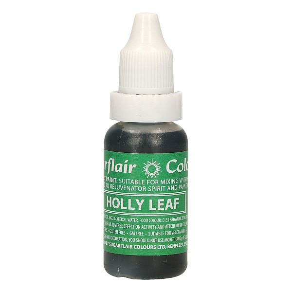 Colorant Alimentar Lichid - HOLLY LEAF / VERDE &Icirc;NCHIS - 14 ml. - Sugarflair - Anyta Cooking