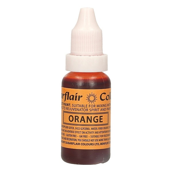 Colorant Alimentar Lichid - ORANGE / PORTOCALIU - 14 ml. - Sugarflair - Anyta Cooking
