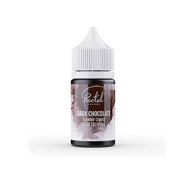Colorant alimentar lichid pt aerograf - LICHID DARK CHOCOLATE - 30 g - Fractal 