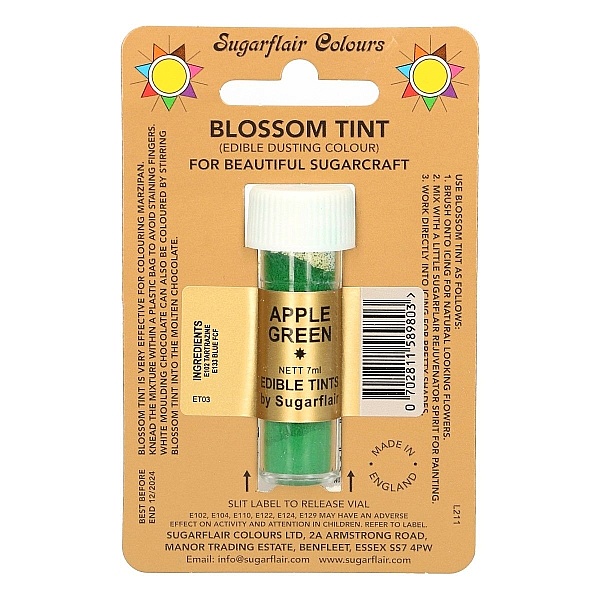 Colorant Alimentar Pudra - APPLE GREEN / Verde Măr &ndash; 7 ML &ndash; Sugarflair - Anyta Cooking