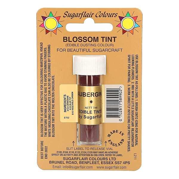 Colorant Alimentar Pudra - AUBERGINE / Mov Vanata &ndash; 7 ML &ndash; Sugarflair - Anyta Cooking