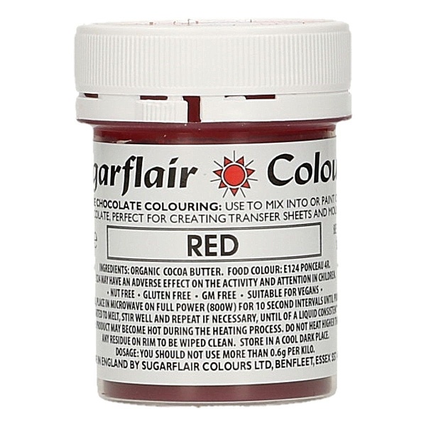 Colorant pentru Ciocolata - RED / ROSU - 35 gr - Sugarflair