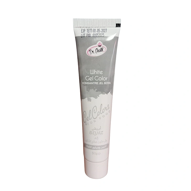 Colorant alimentar gel ALB / WHITE - 50g - Dr. Gusto