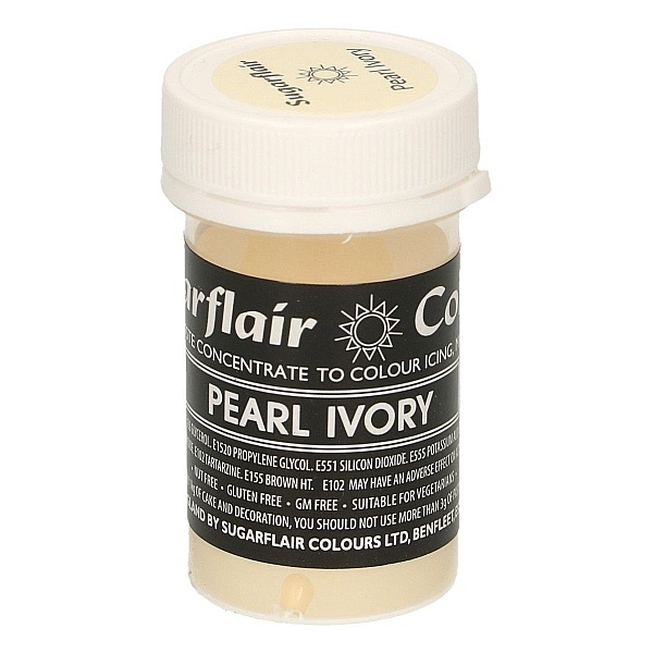 Colorant Gel &ndash; IVORIU / Pearl Ivory &ndash; Sugarflair - Anyta Cooking