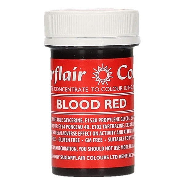 Colorant Gel &ndash; ROSU SANGE / Blood Red &ndash; Sugarflair - Anyta Cooking