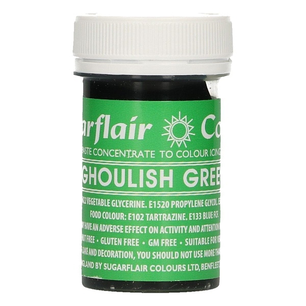 Colorant Gel &ndash; VERDE / Ghoulish Green &ndash; Sugarflair - Anyta Cooking