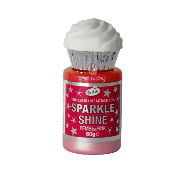 Colorant Lichid Metalizat Sparkle - Roz / Pink - 60 gr - Dr Gusto - Anyta Cooking	