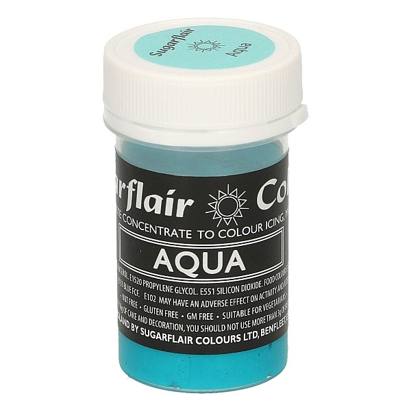 Colorant Pasta/Gel - AQUA / Turcoaz 25g &ndash; Sugarflair - Anyta Cooking